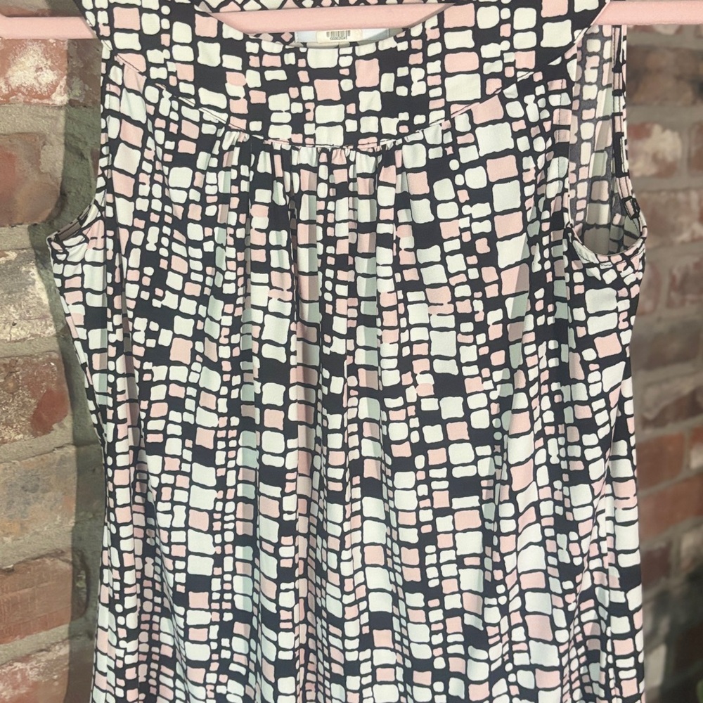 Calvin Klein Collection Black and Pink Sleeveless Top